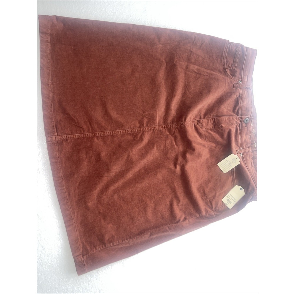 St. John's Bay Stretch Size 20 Woman's Orange Corduroy Knee-Length Skirt